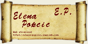 Elena Popčić vizit kartica